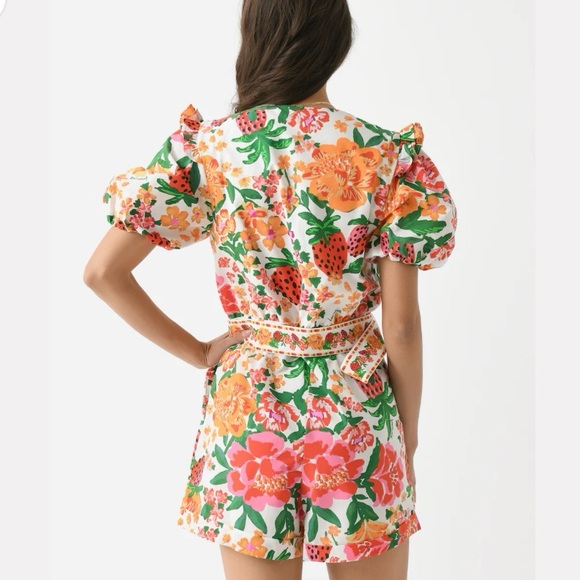 FARM Rio Floral Jumpsuit in Pink and Green - Picture 4 of 15